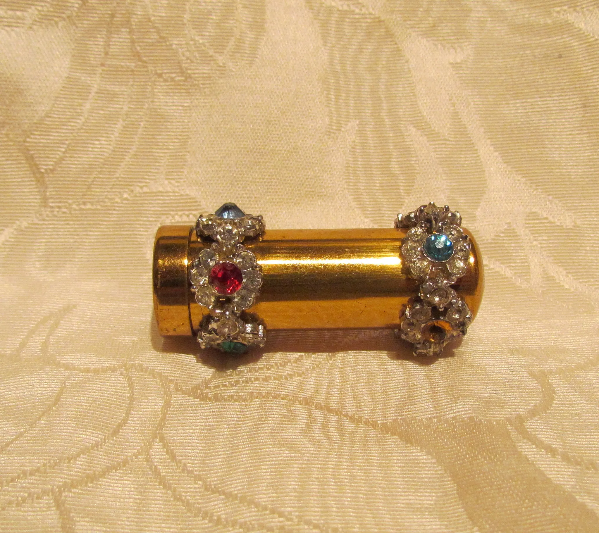 Rhinestone Lipstick Case Vintage Lipstick Holder Unused