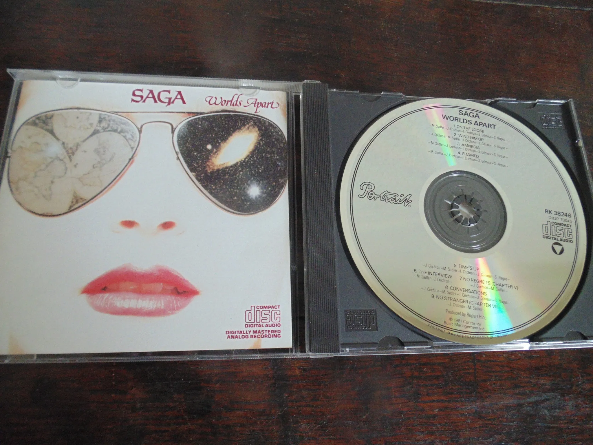 Saga CD, World's Apart, Rare Portrait Records Pressing