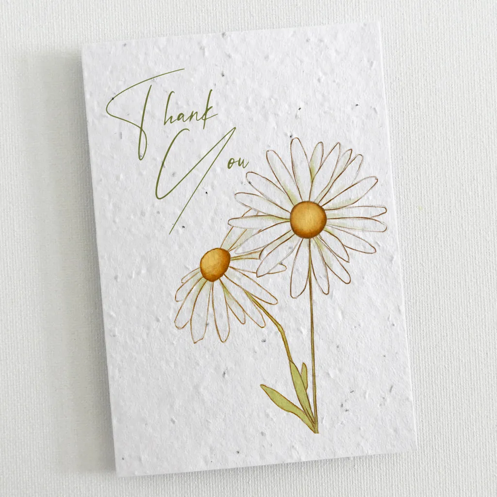 Set of 12 Plantable Thank You Cards - Botanical