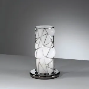 Small Modern Milk White Murano Glass Table Lamp