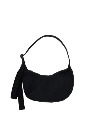 Small Nylon Crescent Bag in Black