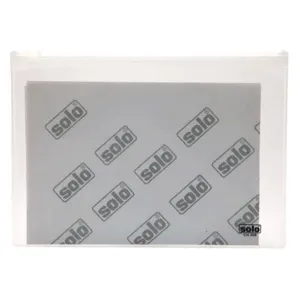 Solo Zipper Document Bag Transparent White A5 CH 308