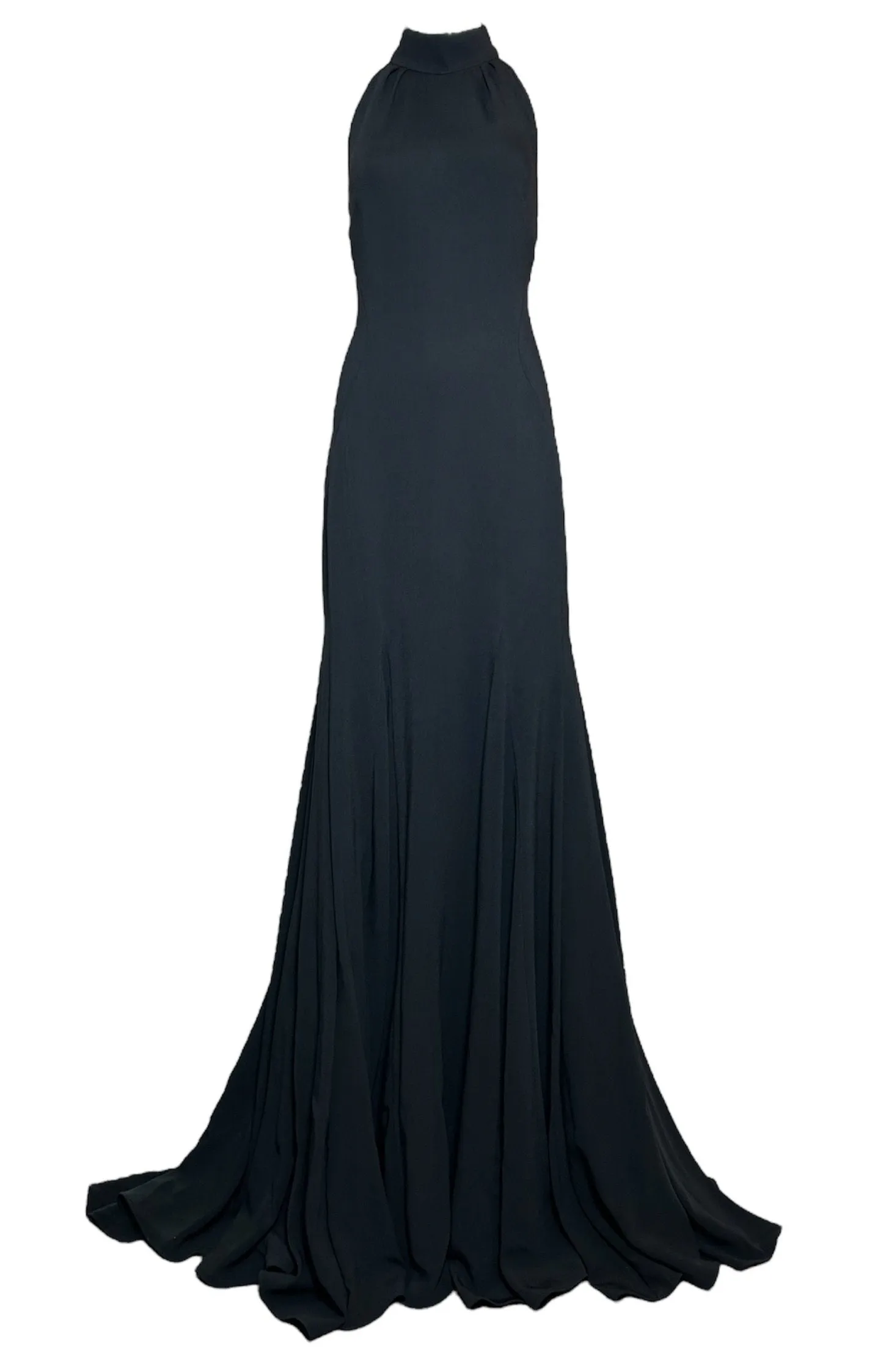 Stella McCartney Black "Magnolia" Neck Halter Maxi Gown, NWT