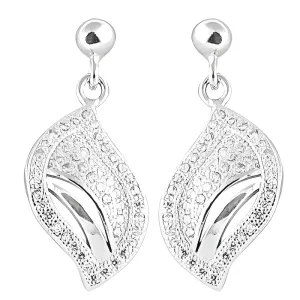 Stunning Arrival: Cubic Zirconia Gemstone Silver Earrings - Shop Now!