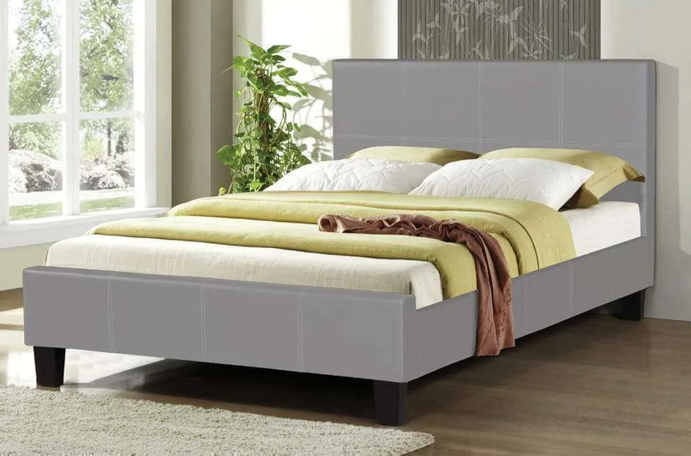 Stunning Bonded Leather Platform Bed