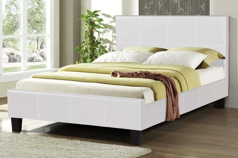 Stunning Bonded Leather Platform Bed