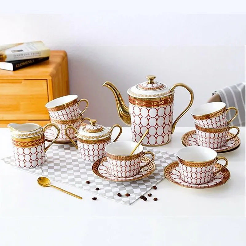 Stunning Geometric Tea/Coffee/MIlk Set in 2 Colors