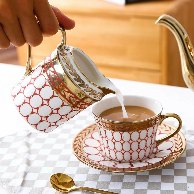 Stunning Geometric Tea/Coffee/MIlk Set in 2 Colors