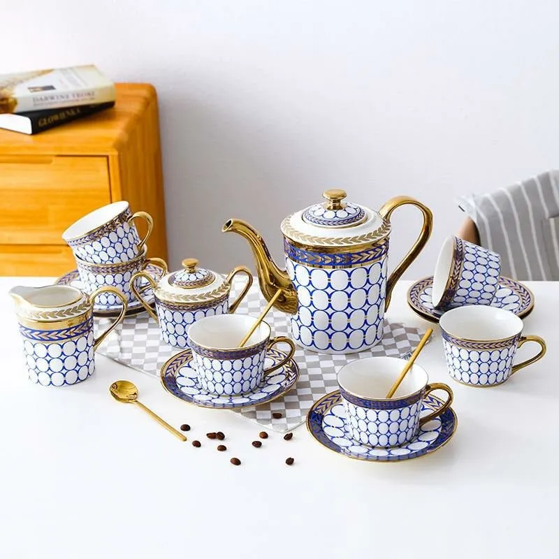 Stunning Geometric Tea/Coffee/MIlk Set in 2 Colors