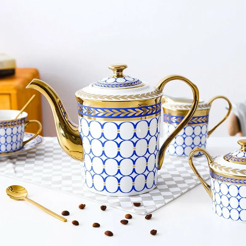 Stunning Geometric Tea/Coffee/MIlk Set in 2 Colors