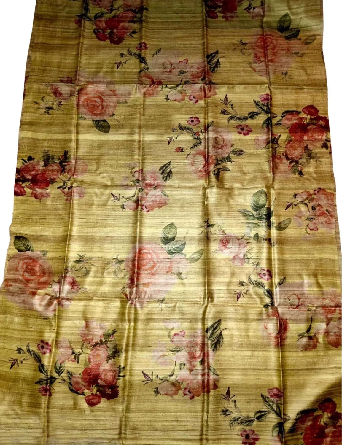 Stunning Pastel Tussar Ghicha Silk Saree with Digital Print