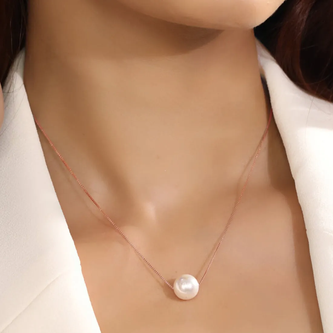 Stunning Pearl 925 Silver Necklace