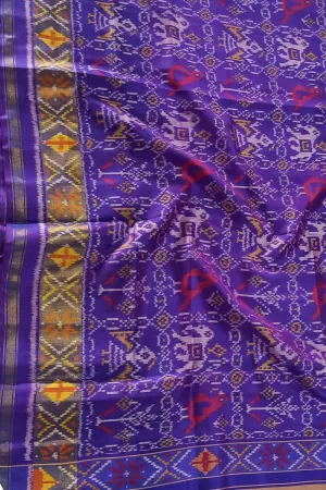 Stunning Purple Handloom Ikat Rajkot Patola Dupatta