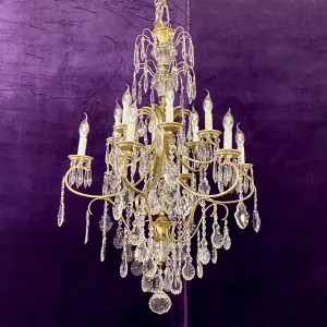 Stunning Silver Plated French Chandelier - SOLD