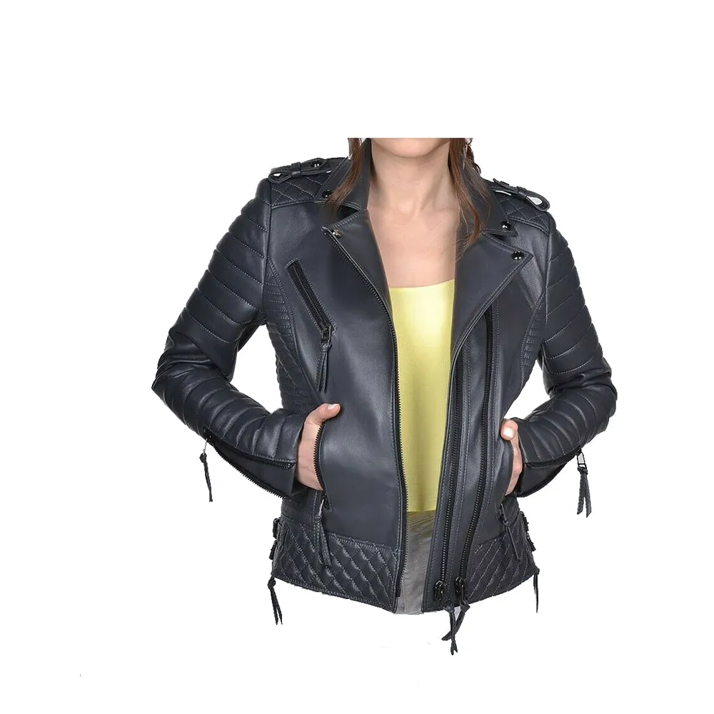 STUNNING WOMEN LEATHER JACKET