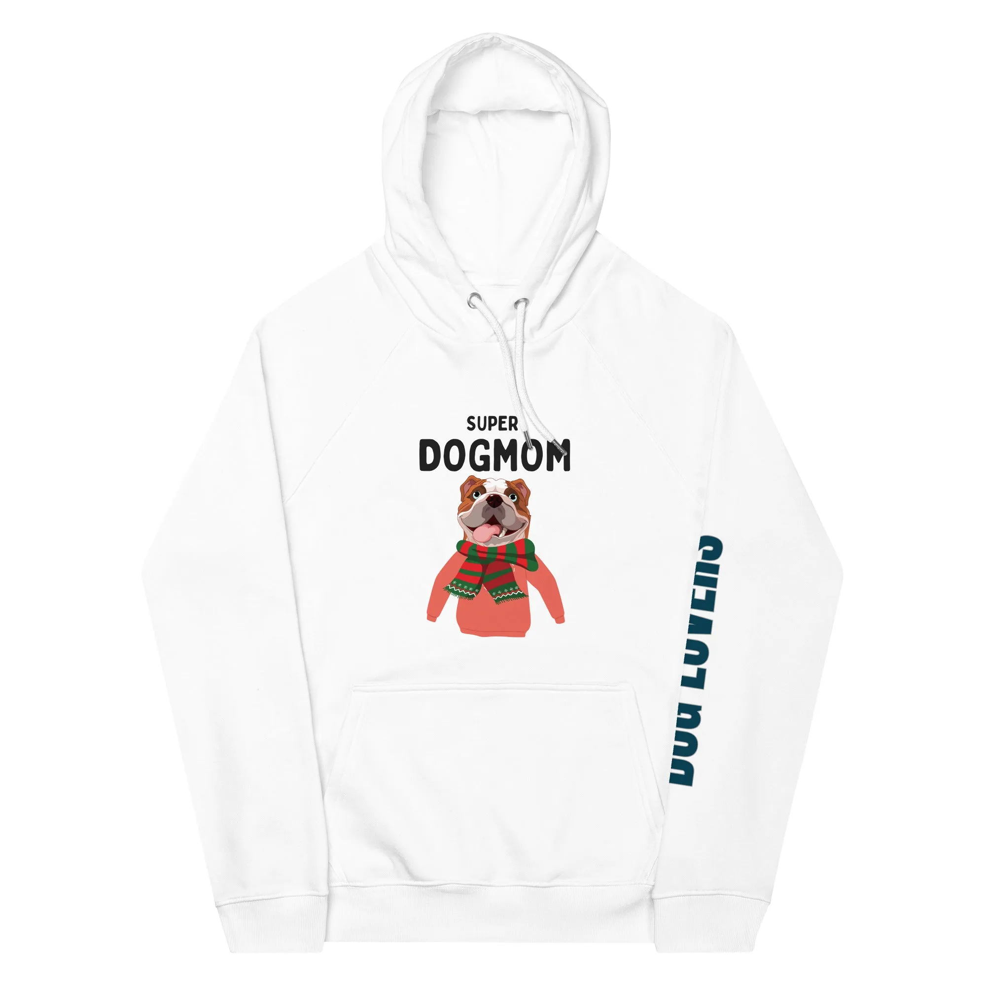 Super Dog Mom, Unisex eco raglan hoodie