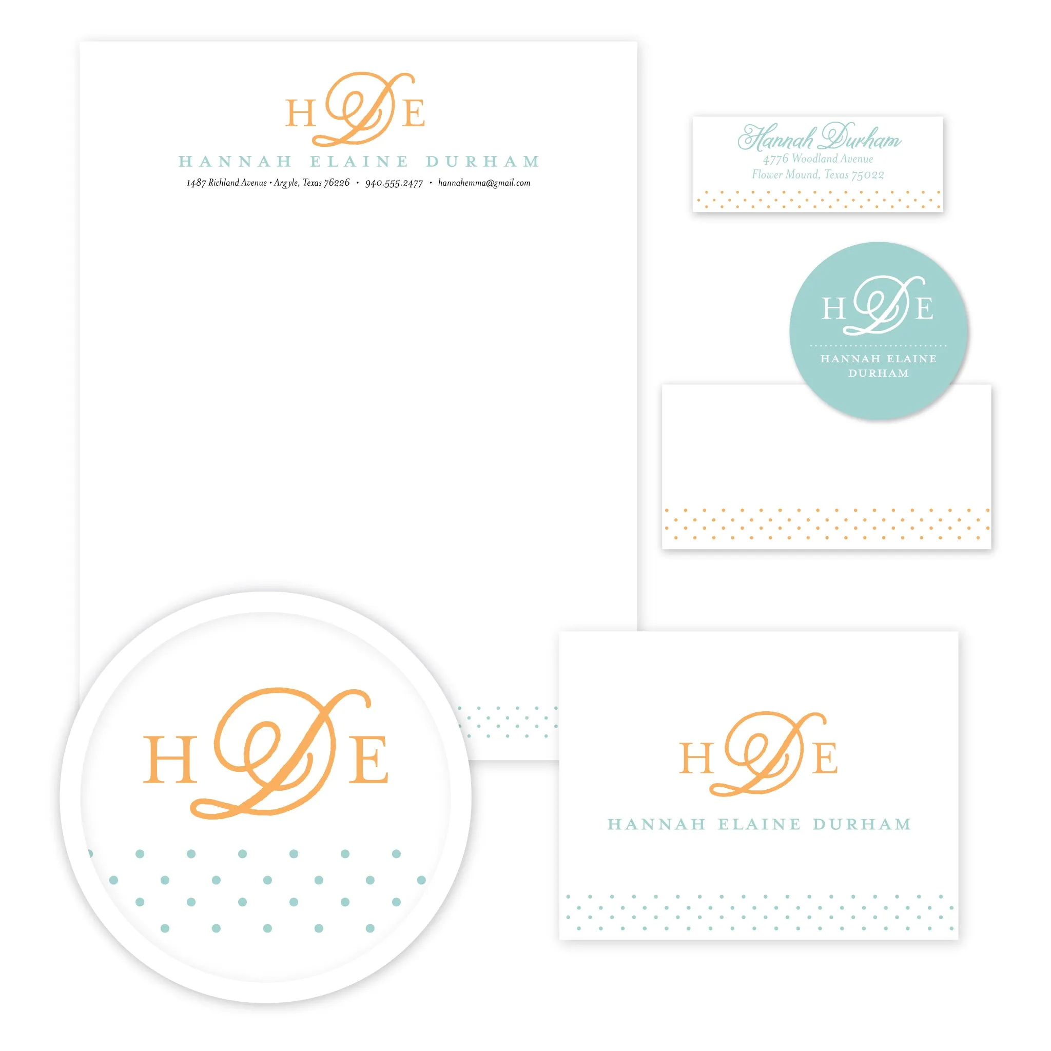 Sweet Monogram Stationery Set - Large