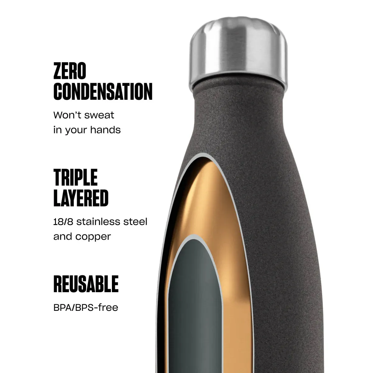 S'well 17oz Insulated Bottle – Silver Lining