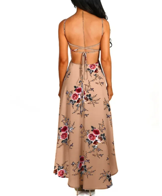 TastyHottie - Stunning Backless Flower Cami Dress