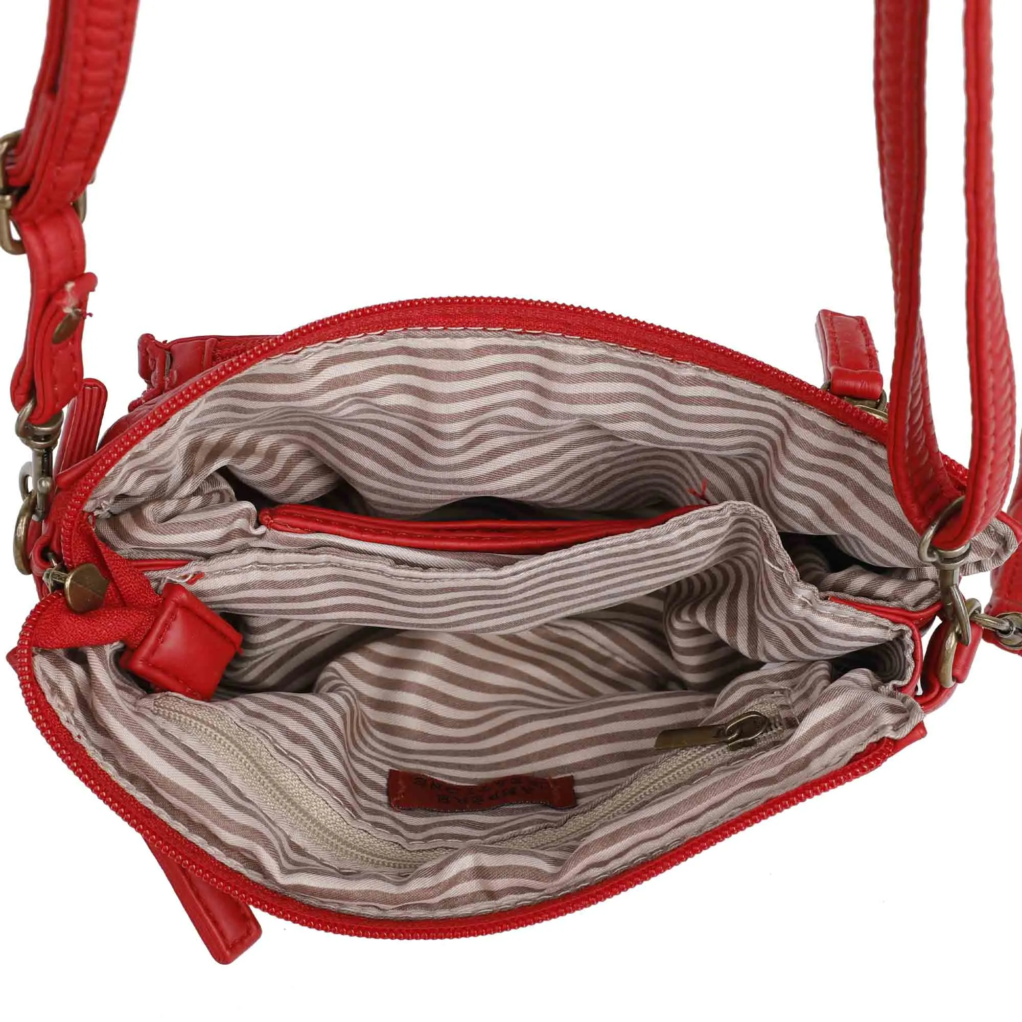 The Anita Three Way Crossbody Wristlet - Red