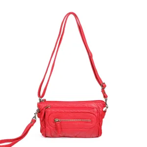 The Anita Three Way Crossbody Wristlet - Red