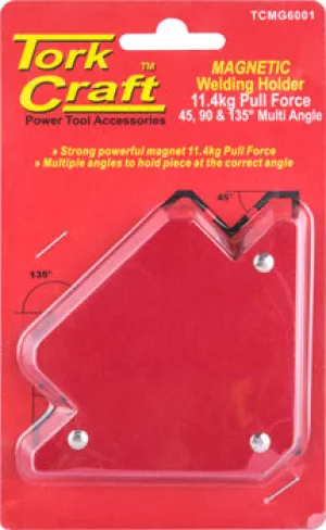 TORK CRAFT MAGNETIC WELDING HOLDER 11.4KG P/FORCE 45-90-135 DEG MULTI ANGLE TCMG6001