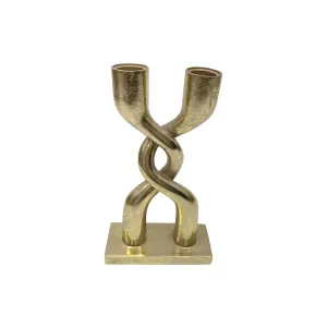 Twisted Candle Holder - Light Gold (22.5cm)