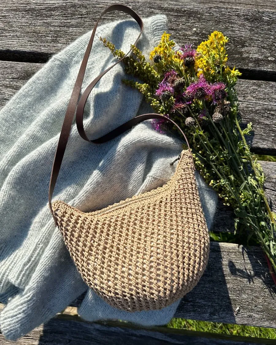 UDENLANDSKE FORHANDLERE Lining for round bottom bag - circumference 58 cm - Natural - Wholesale