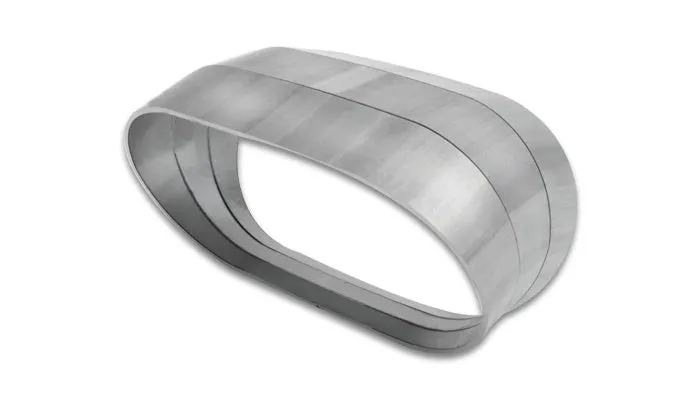 Vibrant 3.000" 16ga Oval Vertical 45° Pie Cut 304 Stainless (59.3mm CLR - 3 Pieces - 15° Per Piece) (13571)