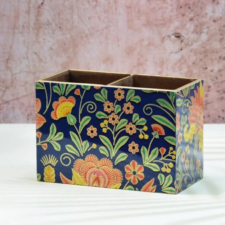 Vibrant Floral MDF Cutlery Holder