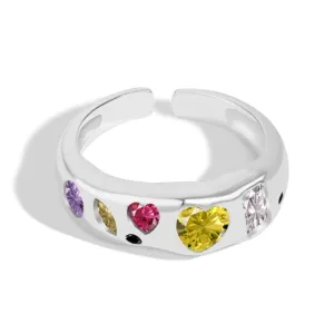 Vibrant Heart Multi-Stone Ring