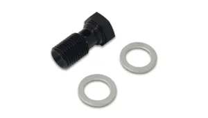 Vibrant Performance Banjo Bolt - Single Banjo - 12 mm x 1.250 Thread - 20 mm Length - Black (Pair)