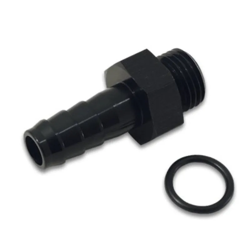 Vibrant Performance Straight 8 AN Male O-Ring to 1/2 in Hose Barb Adapter - Black