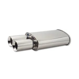 Vibrant Performance Streetpower Oval Muffler w/ Dual 3.5" Round Tip