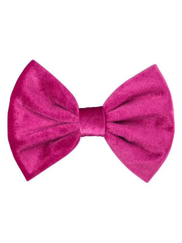 Vibrant Velvet Bow Clip 5"