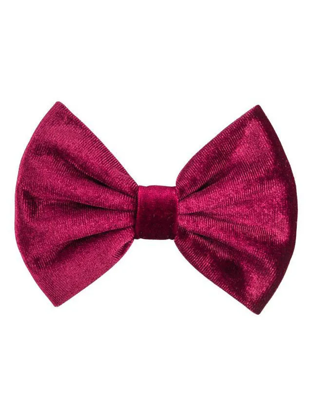 Vibrant Velvet Bow Clip 5"