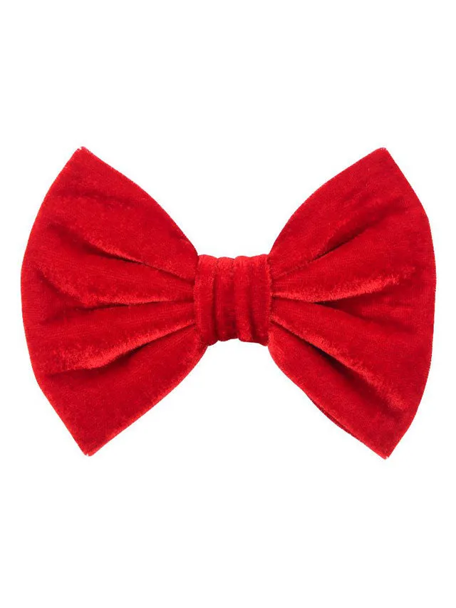 Vibrant Velvet Bow Clip 5"