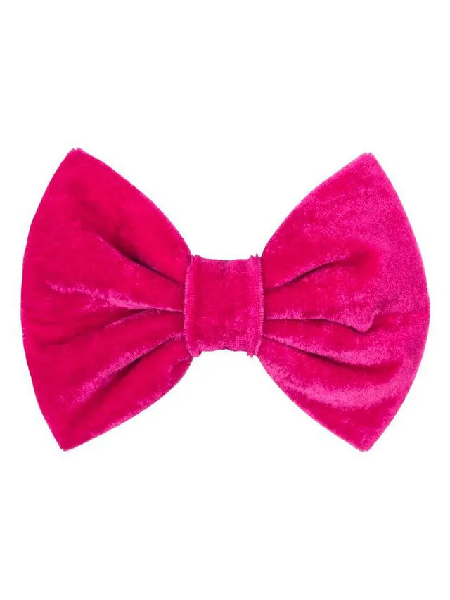 Vibrant Velvet Bow Clip 5"