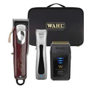 Wahl Magic Clip Clipper, Beret Trimmer, Vanish Shaver & Case