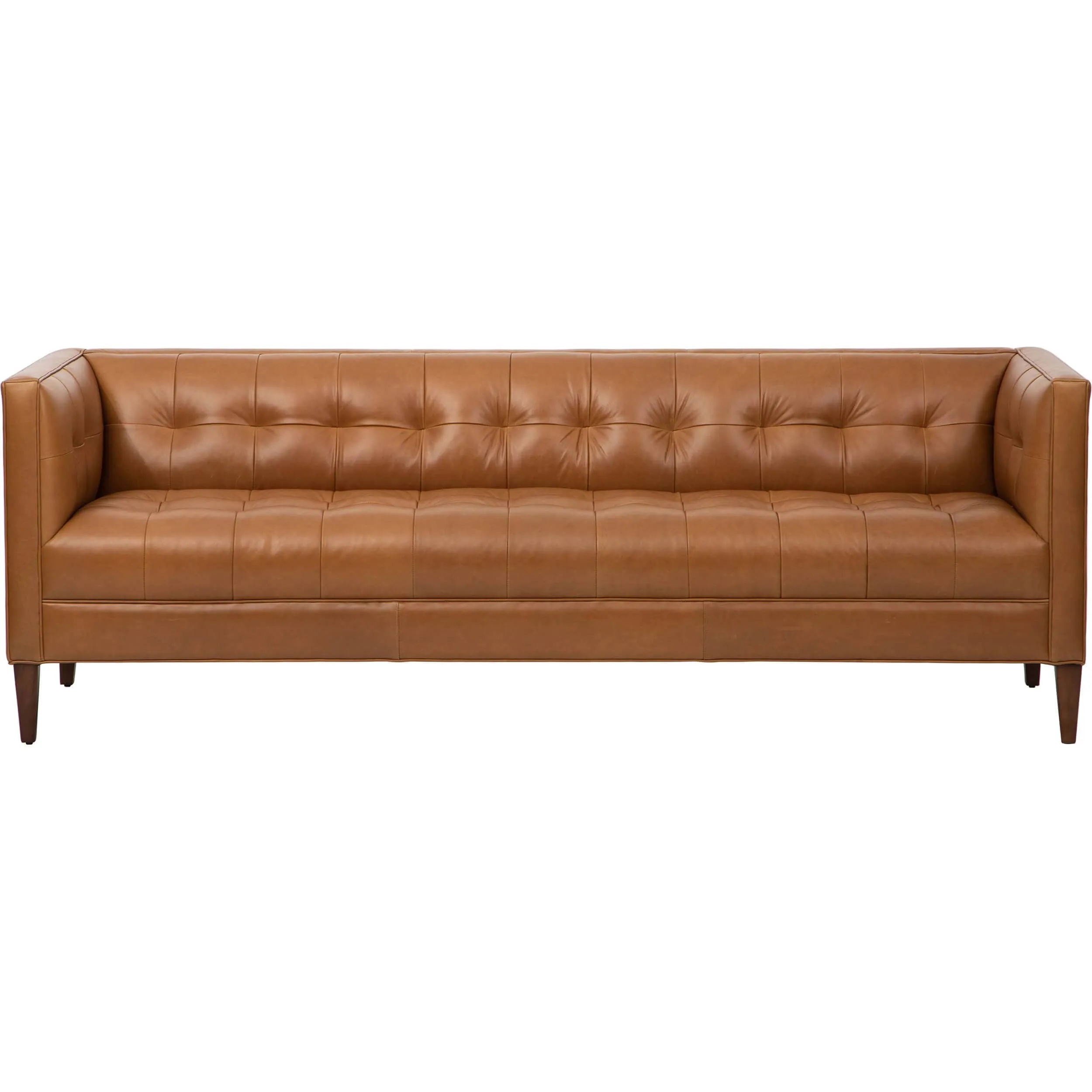 Wells Leather Sofa, Libby Camel