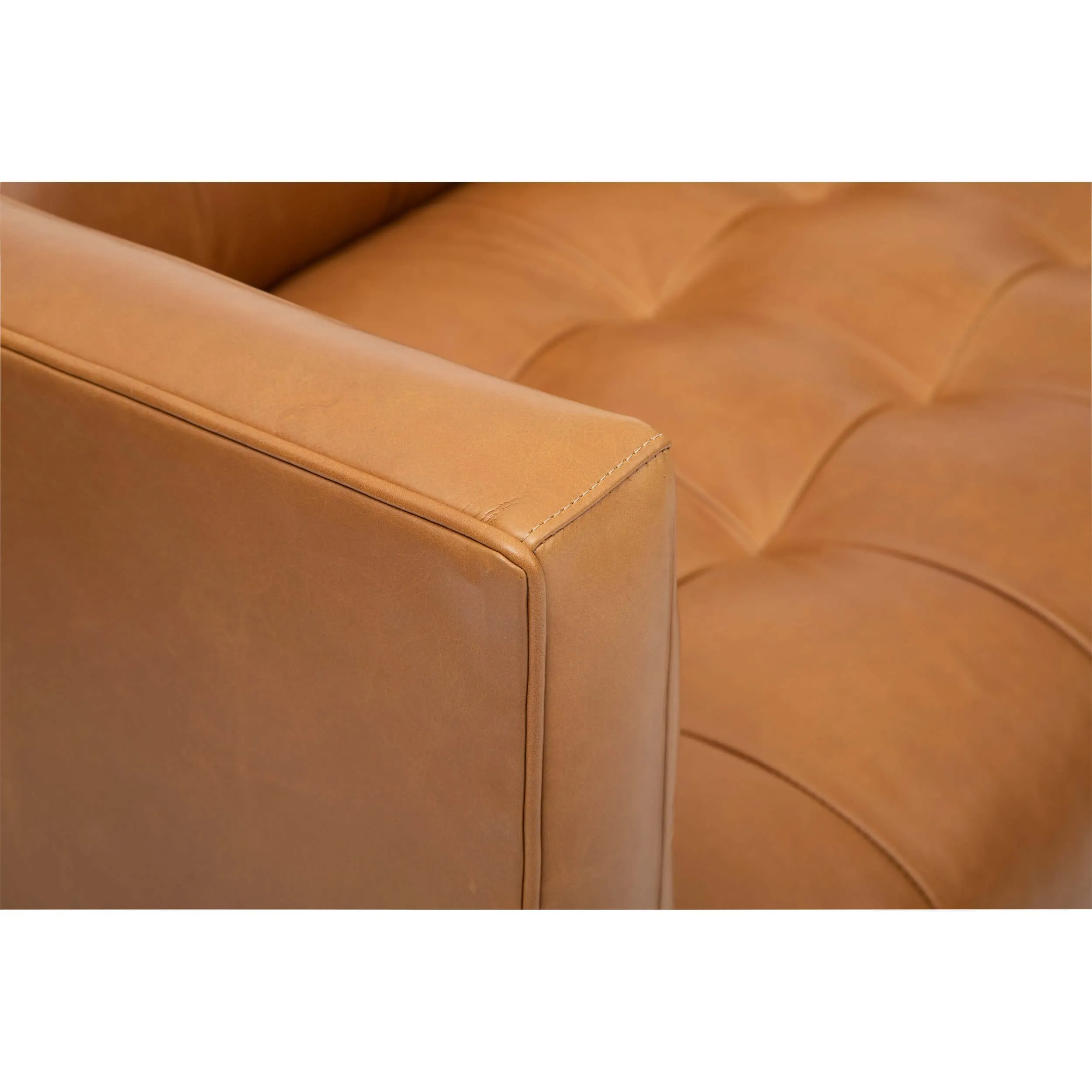 Wells Leather Sofa, Libby Camel