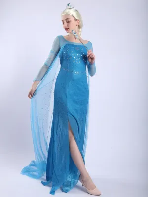 Women Stunning Frozen Elsa Princess Halloween Costume