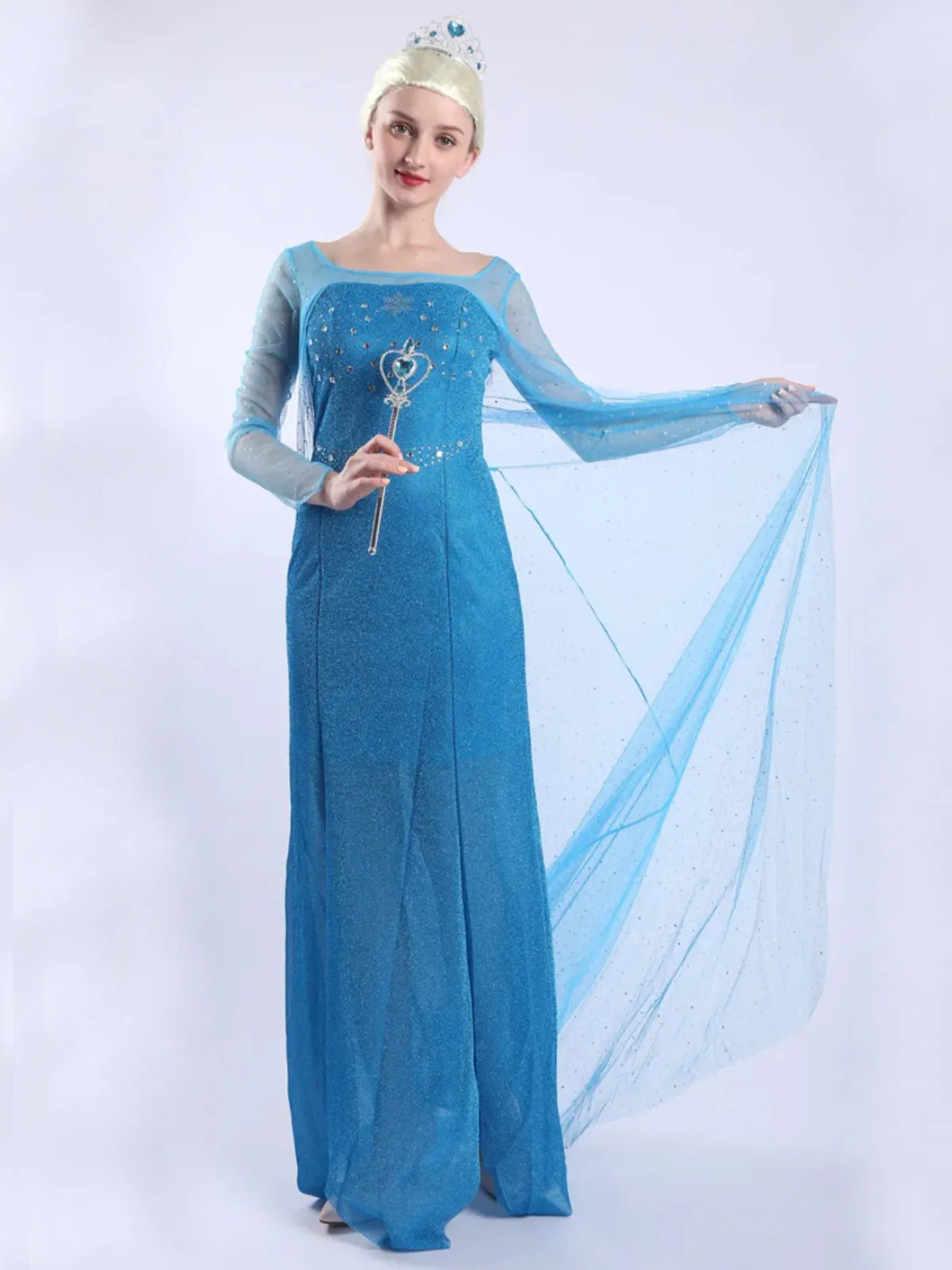 Women Stunning Frozen Elsa Princess Halloween Costume