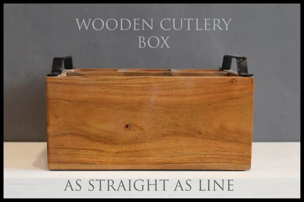 WOODEN CUTLERY STAND WITH IRON HANDLE || PREMIUM QUALITY || WATER RESISTANT