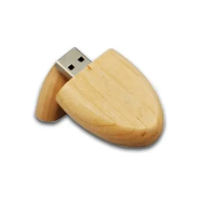 Wooden Oval Shaped USB Flash Drive