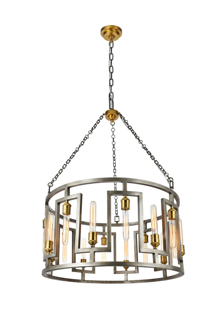 ZC121-1544D32VN - Urban Classic: Fontana 16 light in 
Vintage Nickel chandelier