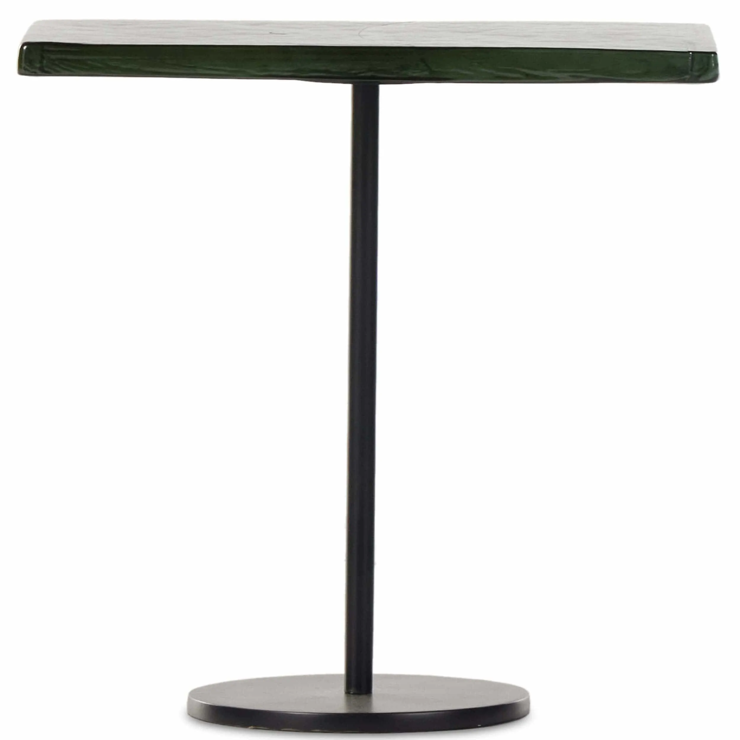 Zevon End Table, Moss Cast Glass