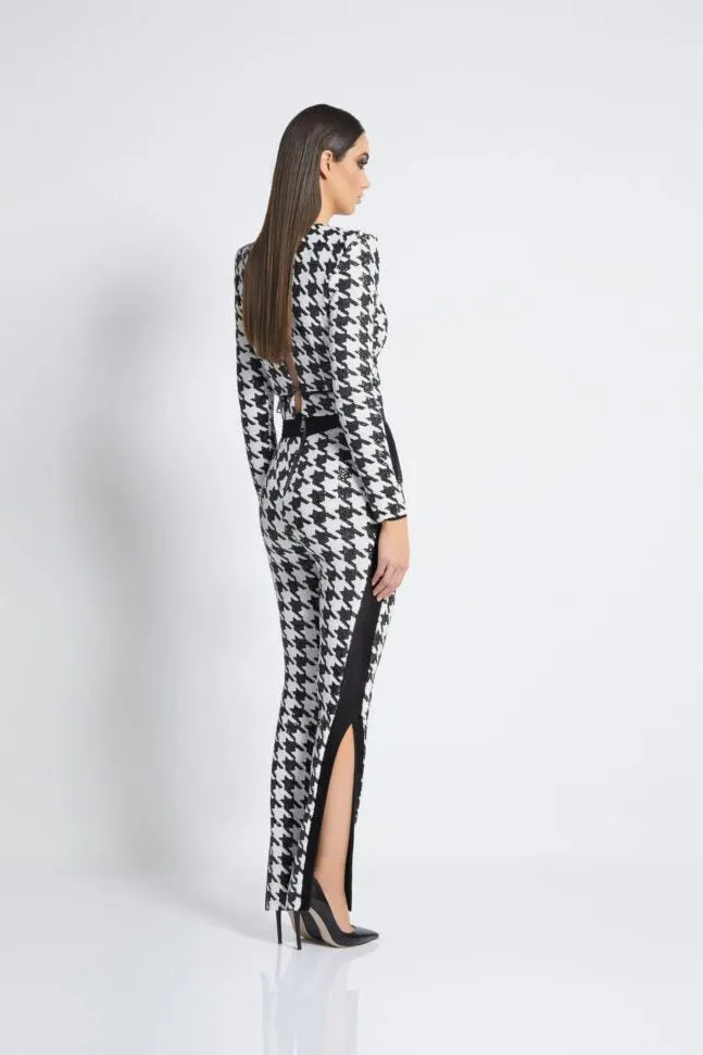 Zhivago Sparkling Houndstooth Sequin Trousers