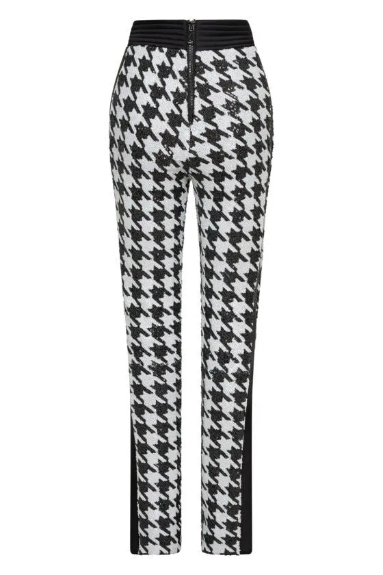 Zhivago Sparkling Houndstooth Sequin Trousers