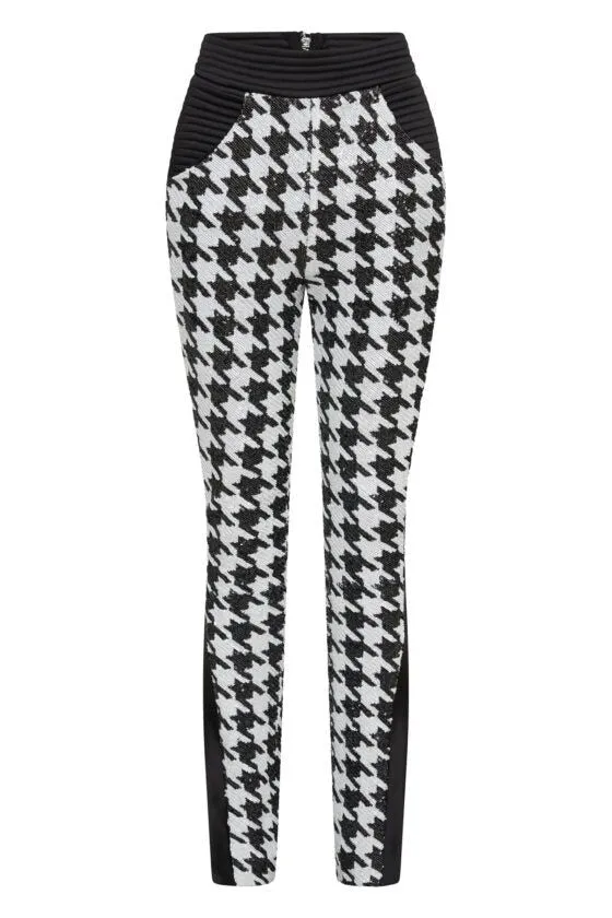 Zhivago Sparkling Houndstooth Sequin Trousers